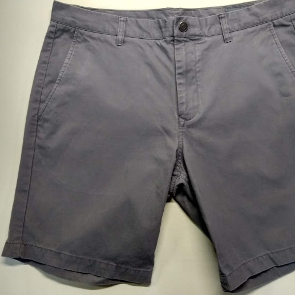 Bonobos Flat Front Gray Chinos Shorts 9" Inseam